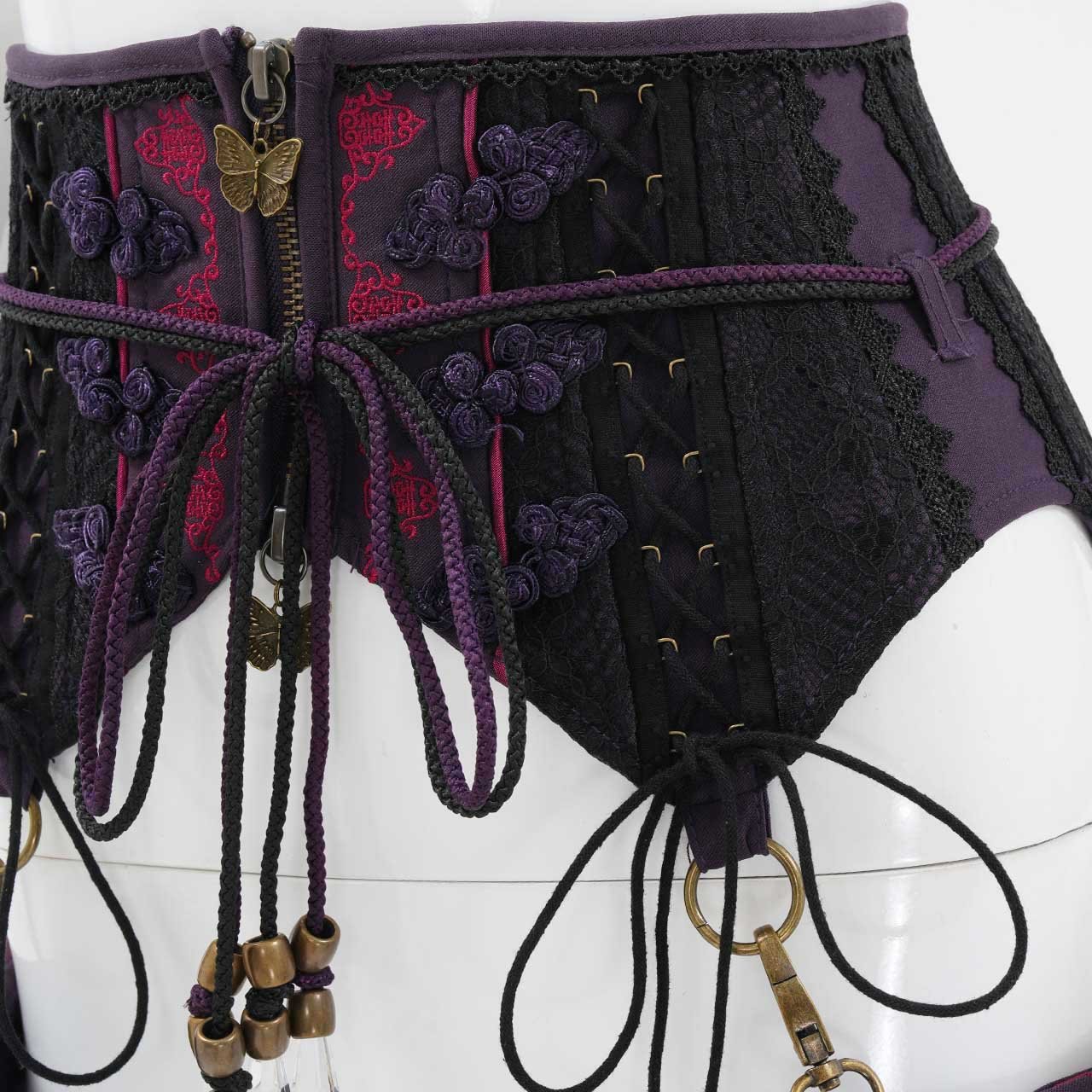 楽天市場】夢幻幽宴コルセット 紫色 ozzonjapan ozzoneste 薔薇 和ゴス