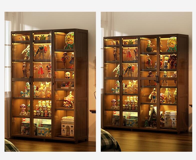 楽天市場】アクリル コレクションケース 上下スライド式扉 竹製 4層/5