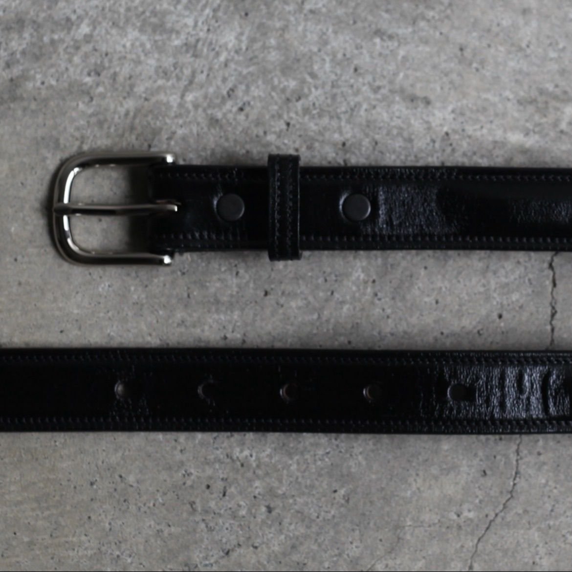 TORY LEATHER - 【再販売通知受付可能】1 Round Raised Belt(BLACK