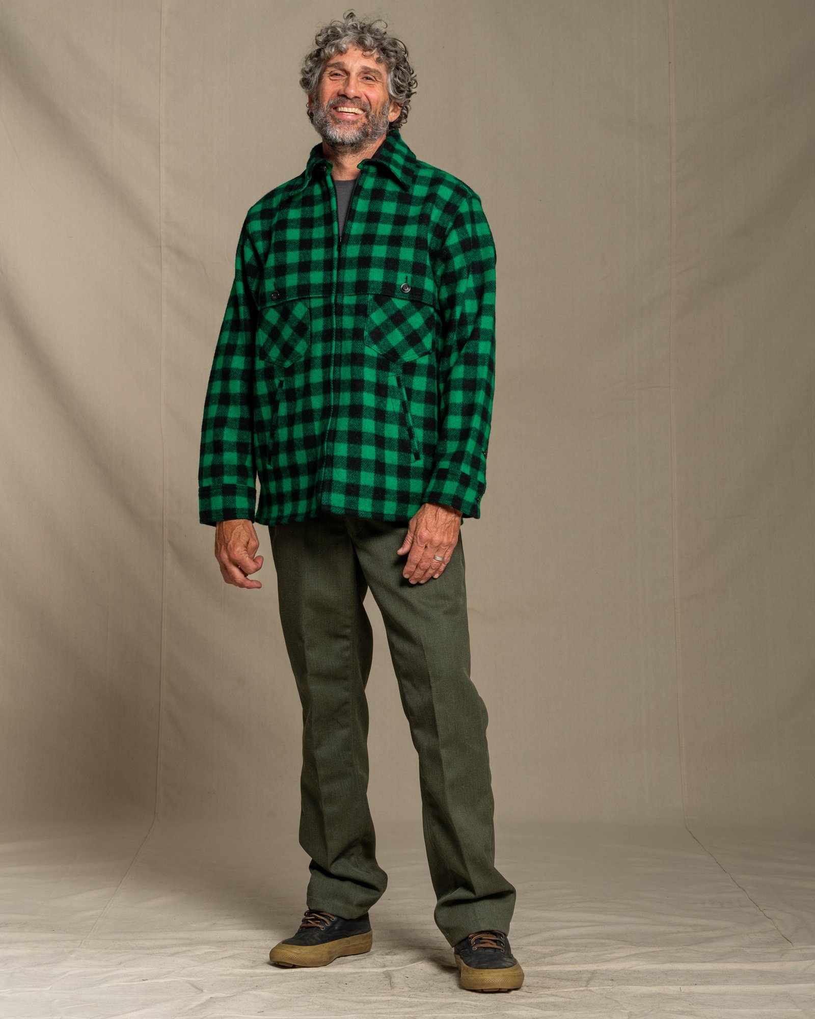 Double Cape Jac Shirt - Green & Black Buffalo Check – Johnson