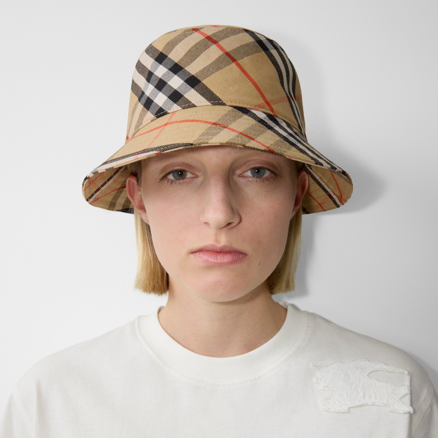 チェック EKD バケットハット (サンド) - メンズ | Burberry®公式サイト