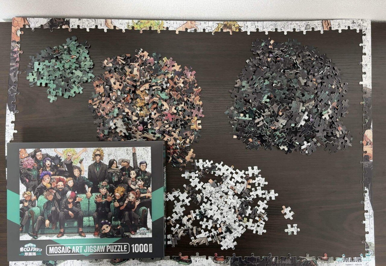 🧩19【難所到来】ヒロアカ原画パズル、緑と黒が強敵すぎる！戦略的攻略