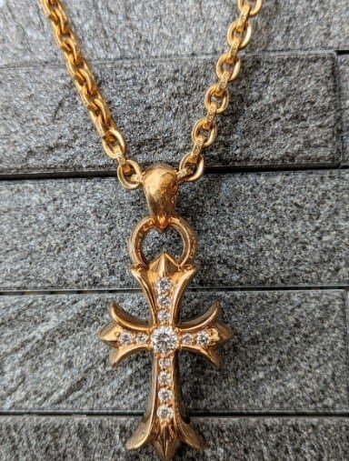 CHROME HEARTS クロムハーツ スモール Chクロス 22k ペンダント