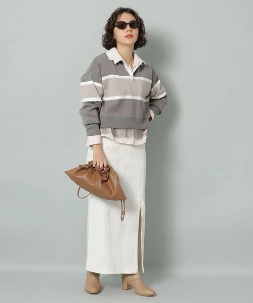 レース切替ラガーニット（ニット/セーター）｜Arpege story