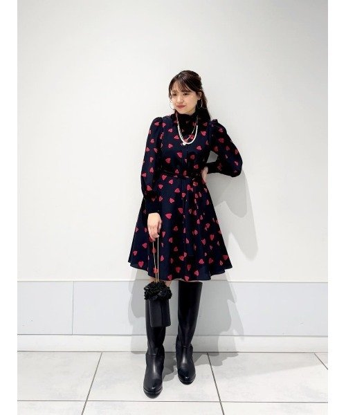 WEB限定【LOULOU WILLOUGHBY】デシンハートプリントフラッパー