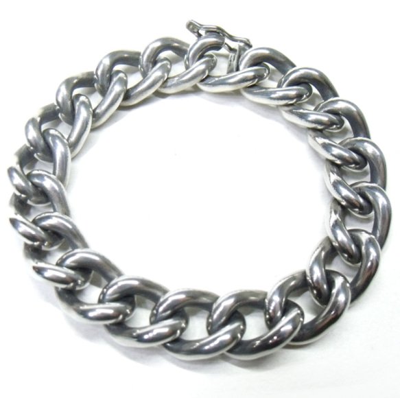 シルバー925 喜平ブレスレット【極太タイプ】日本製 キューバン