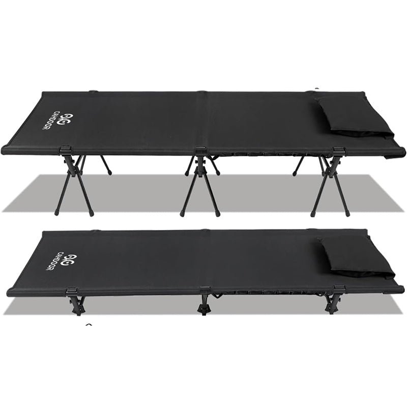 キャンプ 用 ベッド 2way、軽量キャンプ コット 150KG高耐荷重 ハイ