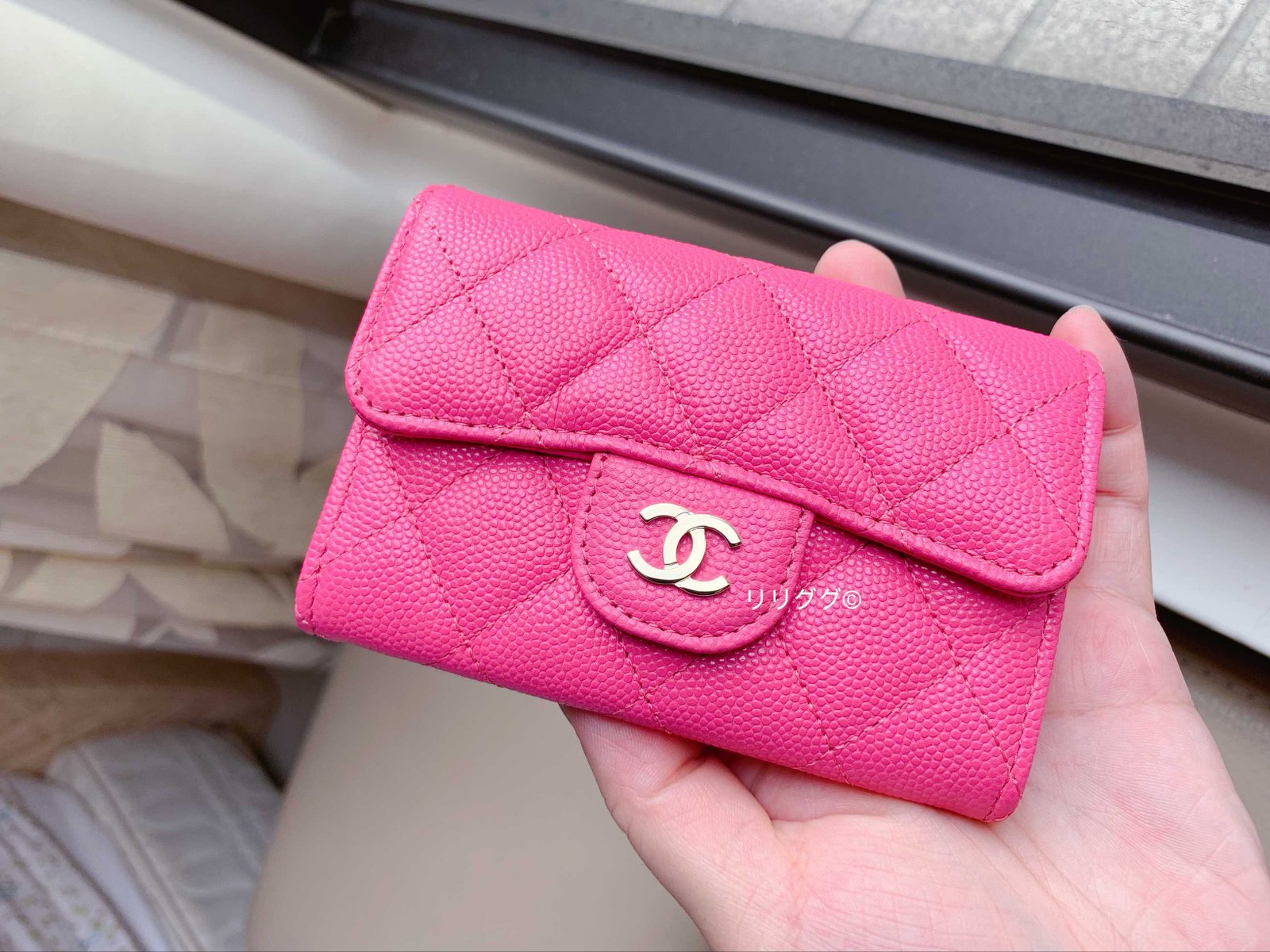 シャネル)A80799☆カードケース☆ピンクXゴールド (CHANEL/カード