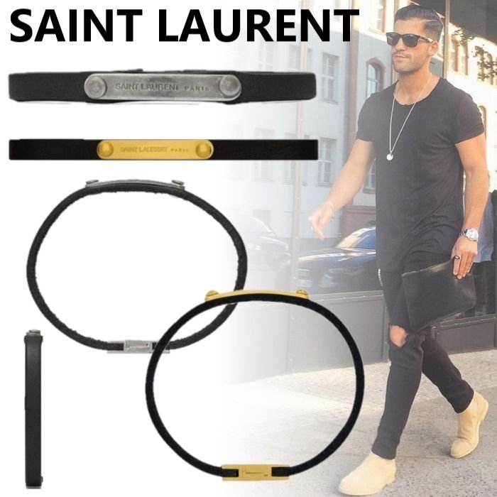 国内直営*SAINT LAURENT* サンローラン IDプレートブレスレット (Saint