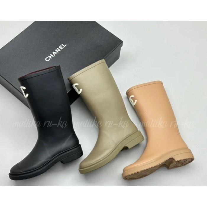 ジェニー着用☆上品【CHANEL】レインブーツ ココマーク (CHANEL/レイン