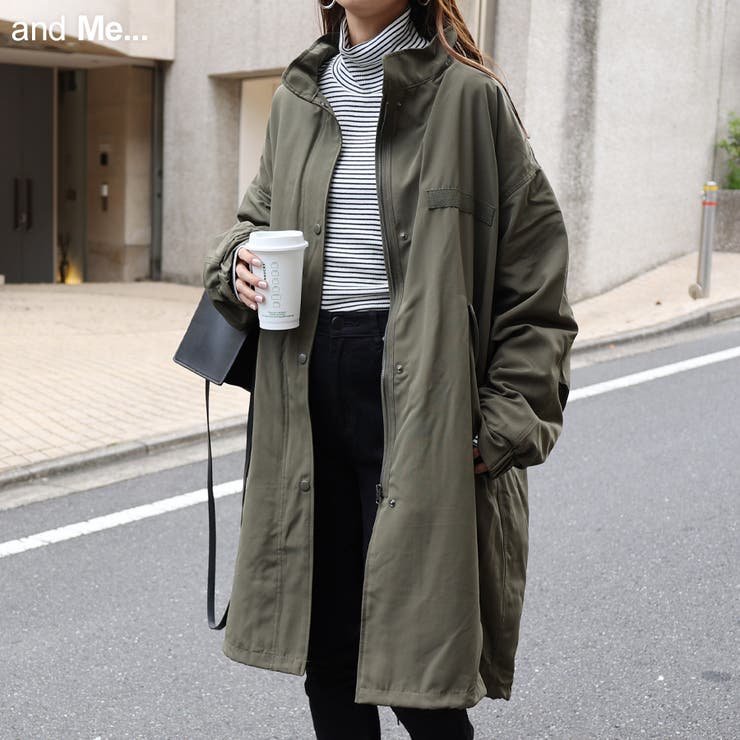 キルティングライナー付き 3way モッズコート[品番：AZ000003846