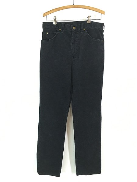 古着 80s USA製 Lee 200-2801 墨黒 ブラック コーデュロイ パンツ