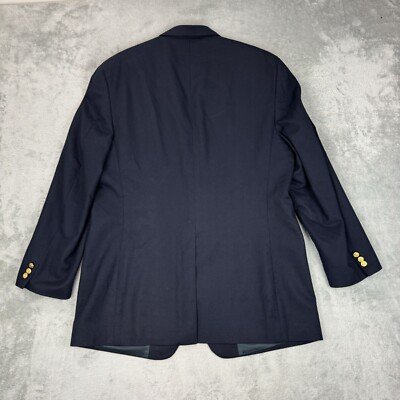 Brooks Brothers Brooksease Mens 45 Wool Suit Jacket Navy Blazer