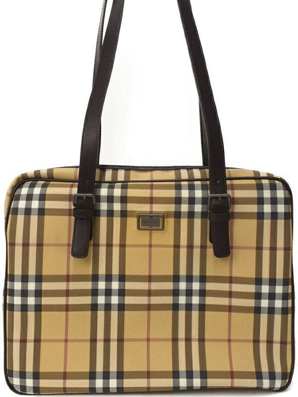 BURBERRY】バーバリー『チェック柄 トートバッグ』メンズ レディース 1
