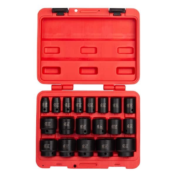 SUNEX TOOLS 1/2 in. Drive Metric Universal Impact Socket Set (13
