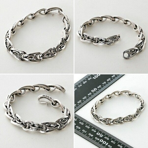 AQUA SILVER アクアシルバー シルバー ブレスレット ホワイト 彼氏