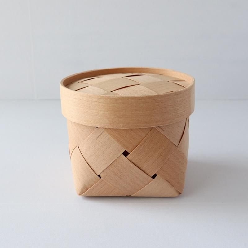スカンジナビスク・ヘムスロイド 編みバスケット蓋つきS 通販- 北欧