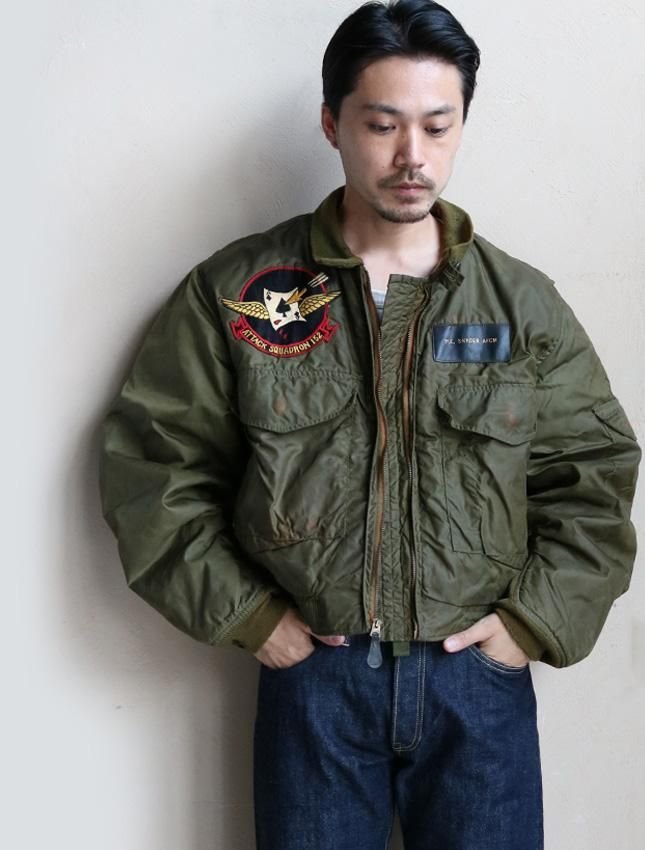 60s US NAVY WEP G-8 JACKET WITH SQD PATCH SIZE 44 REGULAR - MATIN