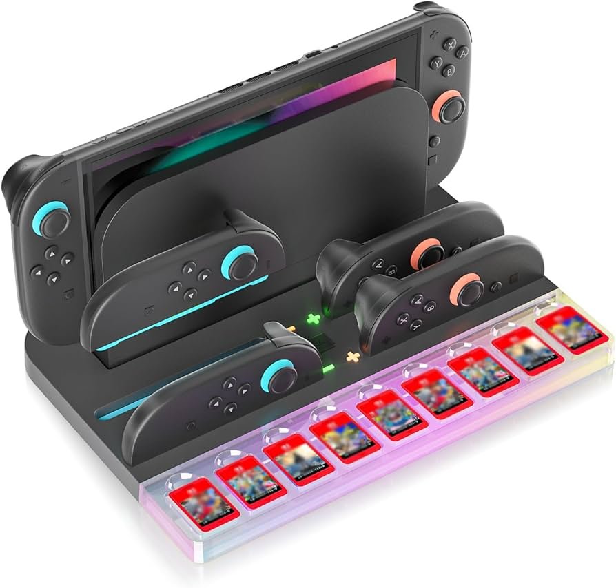 Amazon.co.jp: Nintendo Switch 2(2025)用充電器充電ドック、RGBライト