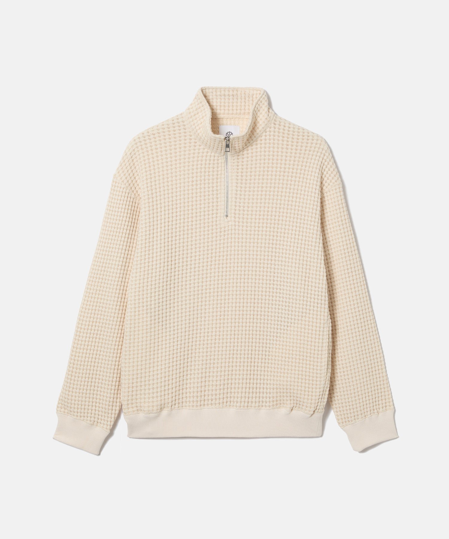 BIG WAFFLE HALFZIP PULLOVER – SEAGREEN