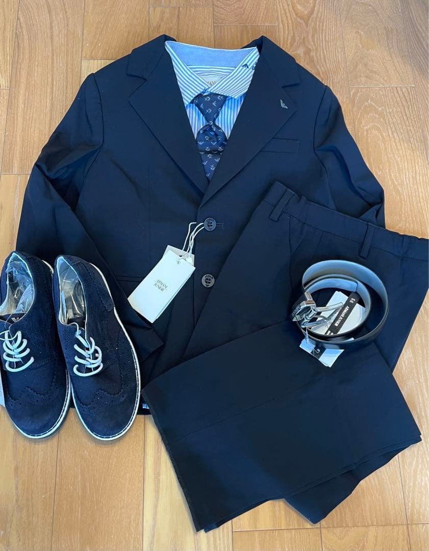 【新品】アルマーニジュニア 8Ａ130CM スーツ上下 紺色スーツ2点セット c1-kids25.jpg