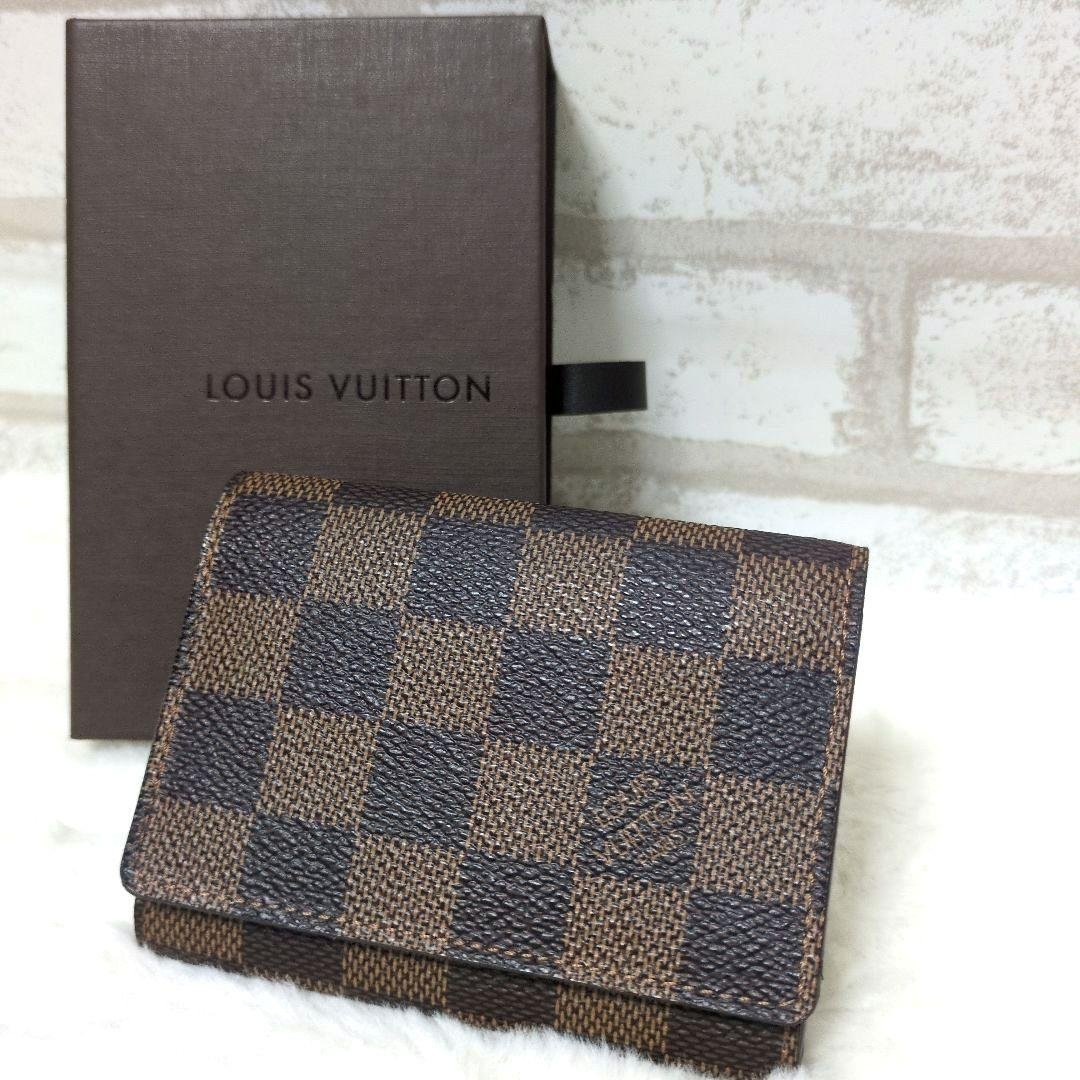 未使用】 LOUIS VUITTON ダミエ 名刺入れ 箱付き ブラウン - メルカリ