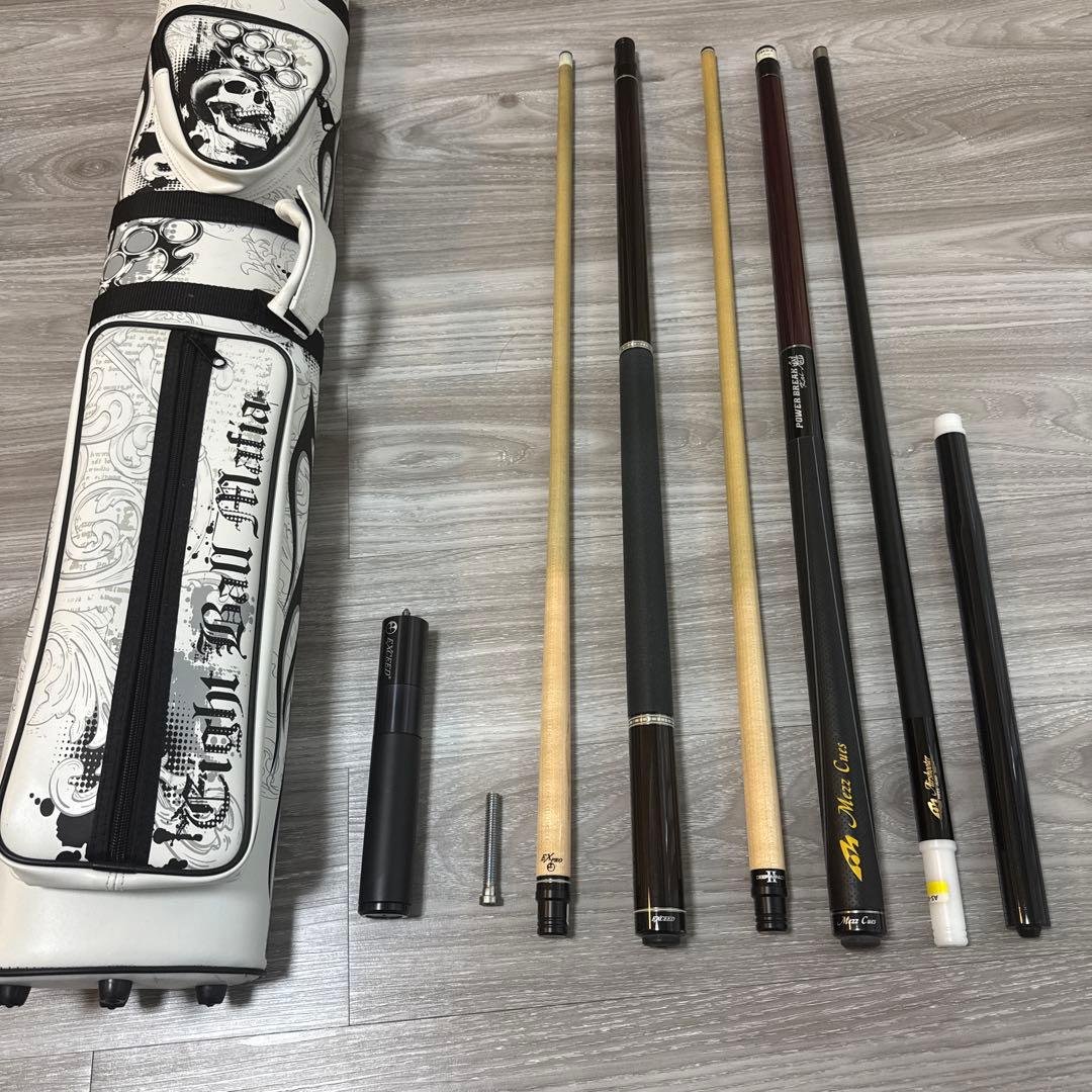 ビリヤードキューセットとケース ビリヤード キューケース メッヅ 2バット3シャフト ZC-23 2B3S レッド